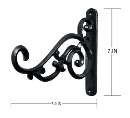 Wall Hanging Plant Bracket - Black 45